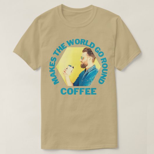 Koffie maakt de wereld rond Hipster T-shirt (Design voorkant)