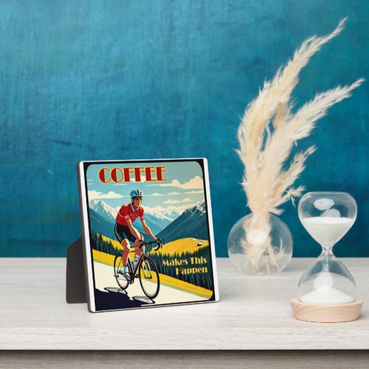 Koffie maakt dit mogelijk fietsen fotoplaat (Insitu)