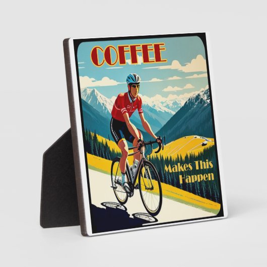 Koffie maakt dit mogelijk fietsen fotoplaat (Voorkant)