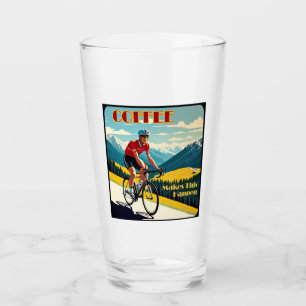 Koffie maakt dit mogelijk fietsen glas