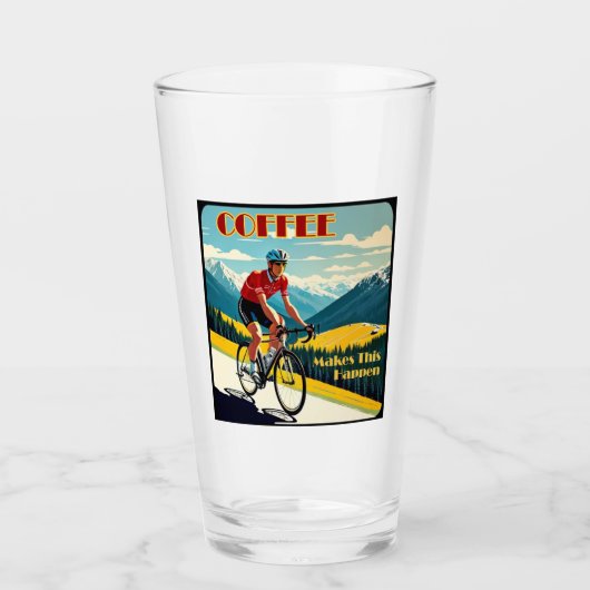 Koffie maakt dit mogelijk fietsen glas (Voorkant)