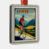 Koffie maakt dit mogelijk fietsen metalen ornament (Rechts)