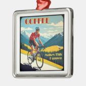 Koffie maakt dit mogelijk fietsen metalen ornament (Links)