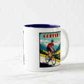 Koffie maakt dit mogelijk fietsen tweekleurige koffiemok (Voorkant rechts)
