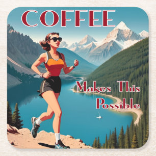 Koffie maakt dit rennen mogelijk kartonnen onderzetters