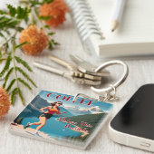 Koffie maakt dit rennen mogelijk sleutelhanger (Voorkant Rechts)