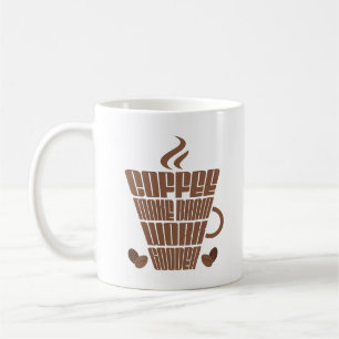 Koffie maakt hersenwerk goed maandag, motivatie koffiemok