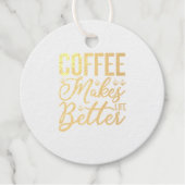 Koffie maakt het leven beter bedankjes labels (Voorkant)