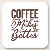 Koffie maakt het leven beter bier onderzetter (Voorkant)