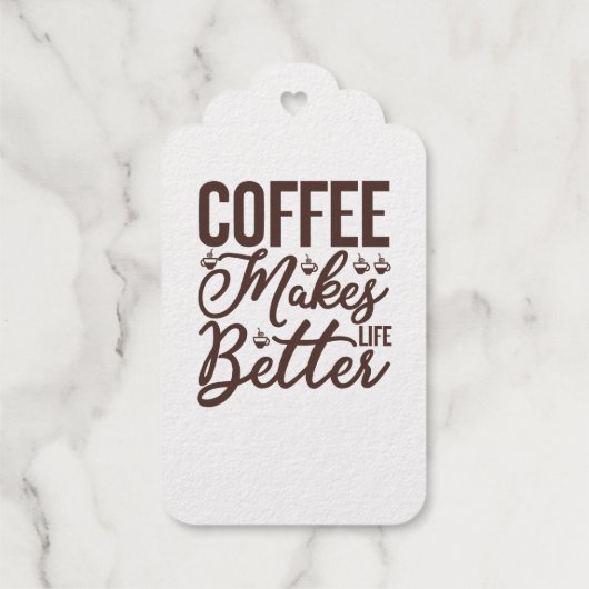 Koffie maakt het leven beter cadeaulabels (Achterkant)