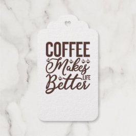 Koffie maakt het leven beter cadeaulabels