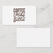 Koffie maakt het leven beter visitekaartje (Voorkant / Achterkant)