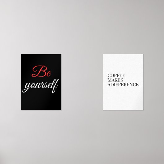 Koffie maakt het verschil muurkunst sets (Voorkant)