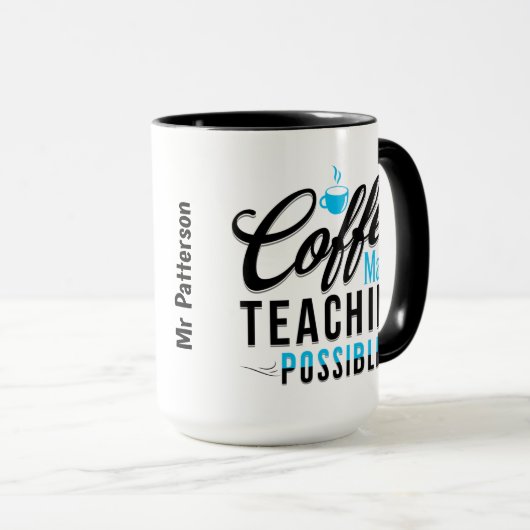 Koffie maakt leren mogelijk 2 Mok (Voorkant rechts)