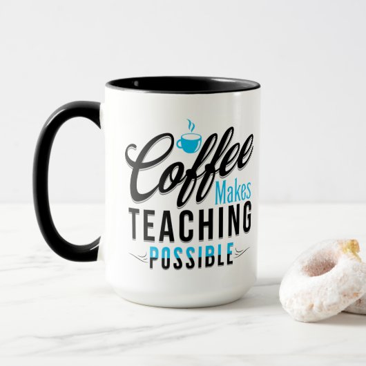 Koffie maakt leren mogelijk 2 Mok (Met donut)