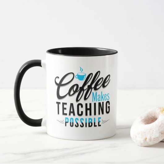 Koffie maakt leren mogelijk 2 Mok (Met donut)