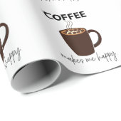 Koffie Maakt Me Gelukkig Koffie Cadeaupapier (Rol Hoek)