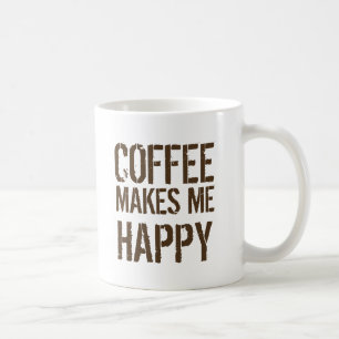 Koffie Maakt Me Gelukkig Koffieliefhebber Koffiemok