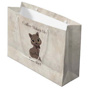 Koffie maakt me Gesponnen-effect-Coffee Bean-Cat- Groot Cadeauzakje