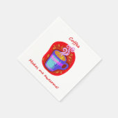 "Koffie maakt me Geweldige" Fun Quote Coffee Lover Servet (Hoek)