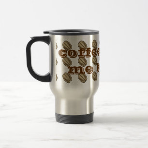 Koffie maakt me helemaal blij overdruk reisbeker