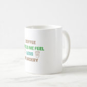 Koffie maakt me minder moorddadig - grappige cafeï koffiemok (Voorkant rechts)