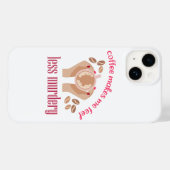 Koffie maakt me minder moordend grappig citaat Case-Mate iPhone case (Achterkant (horizontaal))