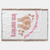 Koffie maakt me minder moordend grappig citaat deken (Voorkant)