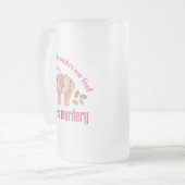 Koffie maakt me minder moordend grappig citaat matglas bierpul (Voorkant links)