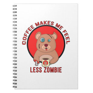 Koffie maakt me minder zombie notitieboek