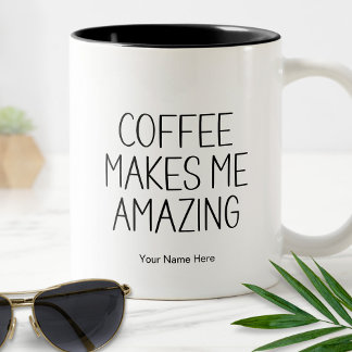 Koffie Maakt Me Ongelooflijk Grappige Quote Uitdru Tweekleurige Koffiemok