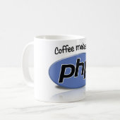 Koffie maakt me php koffiemok (Voorkant links)