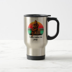 Koffie maakt me poep Bigfoot Sasquatch Funny 15oz Reisbeker