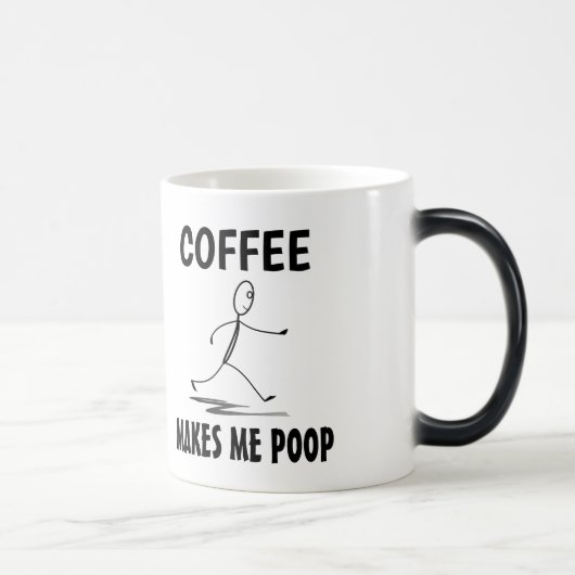 Koffie maakt me poep, koffie-Mok Magische Mok (Rechts)