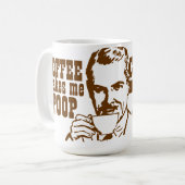 Koffie maakt me poep. koffiemok (Voorkant links)