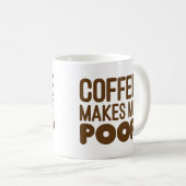 Koffie maakt me poep Mok bruine tekst (Voorkant rechts)