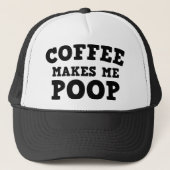 Koffie maakt me poep trucker pet (Voorkant)