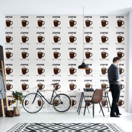 Koffie maakt me vrolijk behang