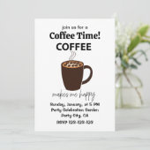 Koffie maakt me vrolijk kaart (Staand voorkant)