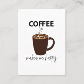 Koffie maakt me vrolijk visitekaartje (Voorkant)