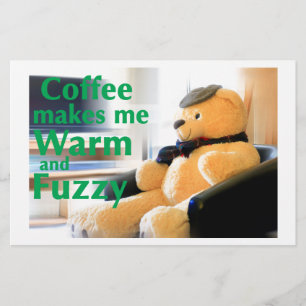 Koffie maakt me warm en fuzzy briefpapier
