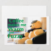 Koffie maakt me warm en fuzzy briefpapier (Voorkant / Achterkant)