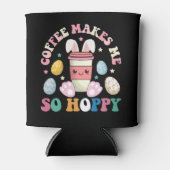 Koffie maakt me zo hoppy konijn gelukkig Pasen Blikjeskoeler (Voorkant)
