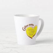 Koffie maatjes latte mok (Rechterhoek)