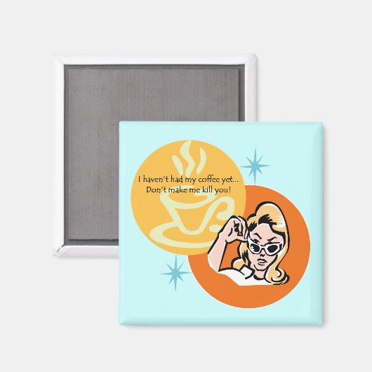 Koffie Magnet (Voorkant / Achterkant)