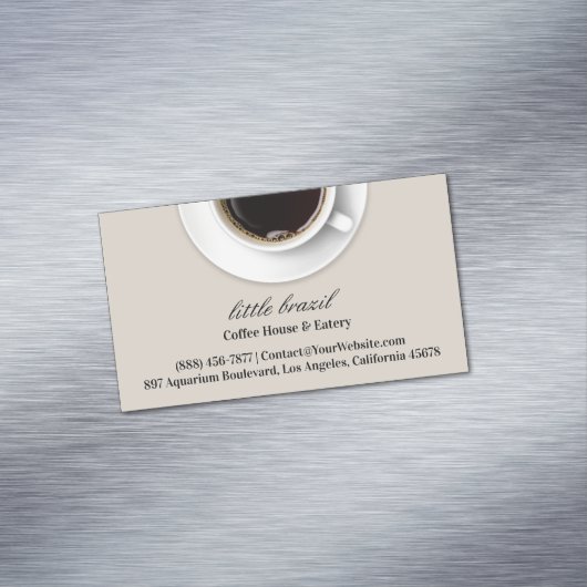 Koffie Magnetisch Visitekaartje (Voorbeeld)