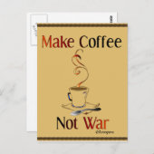 Koffie maken, geen oorlog briefkaart (Voorkant / Achterkant)