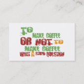 Koffie maken visitekaartje (Achterkant)