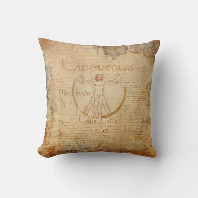 Koffie-Man Kussen (Voorkant)