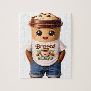 Koffie Man – Leuke Vormgeving voor Ware Koffie Kon Legpuzzel